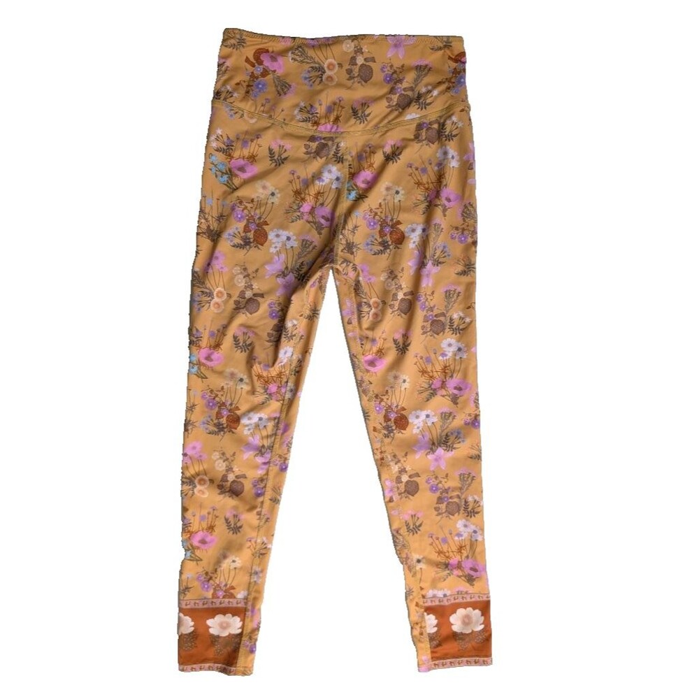 Spell & The Gypsy Collective Floral Leggings S Gold Boho Recycled Poly